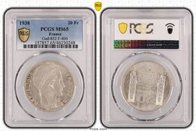 1938 20 Fr Gad-852 F-400 MS65