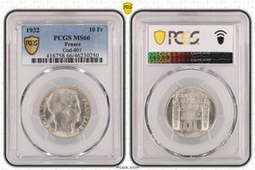1932 10 Fr Gad-801 F-360 MS66
