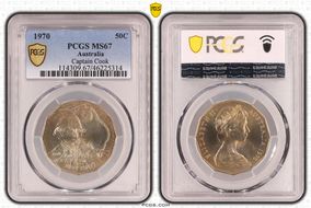 1970 50C Captain Cook MS67