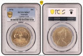 1970 50C Captain Cook MS67