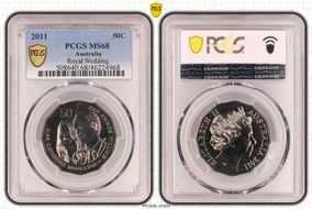 2011 50C Royal Wedding MS68