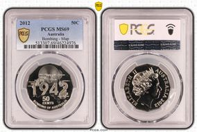 2012 50C Bombing - Map MS69