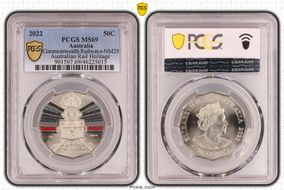 2022 50C Commonwealth Railways-NM25 Australian Rail Heritage MS69
