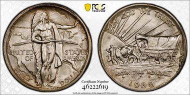 1938 50C Oregon MS67