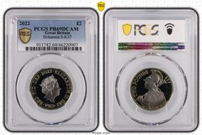 2022 £2 S-K37 Britannia Ag PR69DCAM
