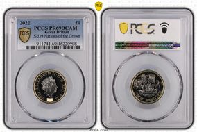 2022 £1 S-J39 Nations of the Crown PR69DCAM