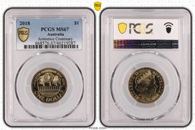 2018 $1 Armistice Centenary MS67