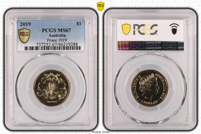 2019 $1 Peace 1919 MS67