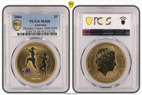 2004 $5 Olympic Games 2000-2004 MS68