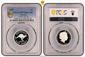 1999 5C 1939 1/2d Ag PR70DCAM