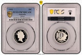 1991 10C Silver PR70DCAM