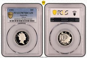 1991 10C Silver PR70DCAM