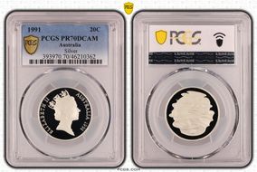 1991 20C Silver PR70DCAM