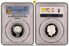 1998 20C United Nations 50th Ann. Ag PR69DCAM