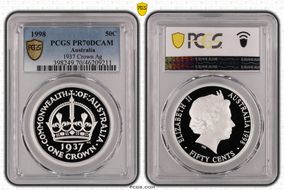 1998 50C 1937 Crown Ag PR70DCAM