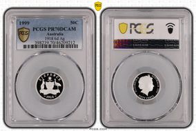 1999 50C 1918 6d Ag PR70DCAM