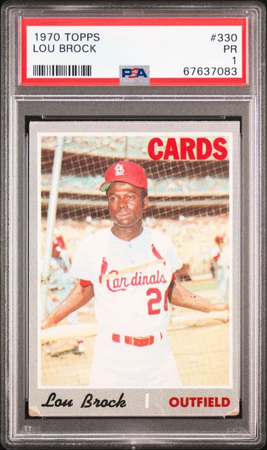 1970 Topps #330 Lou Brock - VG-EX