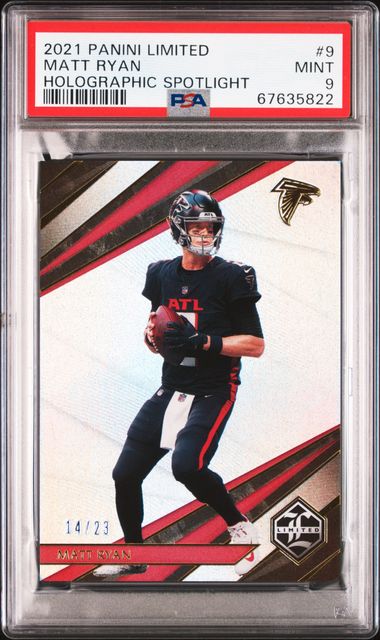 2021 Panini Limited Holographic Spotlight #9 Matt Ryan (#14/23) - PSA MINT  9 on Goldin Auctions