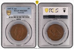 1947 Y. (p) 1D MS63BN