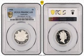1988 $1 Aboriginal Art Ag PR69DCAM