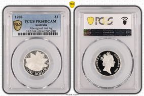 1988 $1 Aboriginal Art Ag PR68DCAM