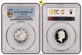 1990 $1 Aboriginal Art Ag PR70DCAM