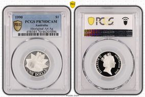 1990 $1 Aboriginal Art Ag PR70DCAM