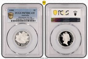 1990 $1 Aboriginal Art Ag PR70DCAM