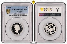 1991 $1 Silver PR69DCAM