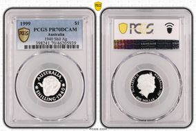 1999 $1 1940 Shil Ag PR70DCAM