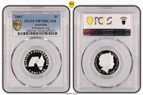 2003 $1 Volunteers Ag PR70DCAM