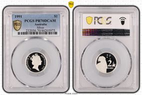 1991 $2 Silver PR70DCAM