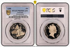 1988 50C Bicentennial PR69DCAM