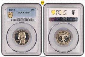 1969-S 25C PR69