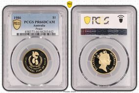 1986 $1 Peace PR68DCAM