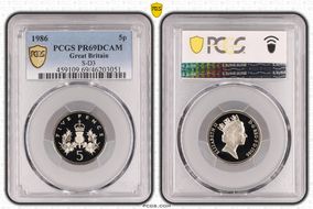 1986 5p S-D3 PR69DCAM