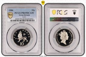 1986 10p S-F3 PR69DCAM