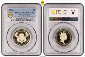 1986 £2 S-K1 Commonwealth Games Nickel-Brass PR69DCAM
