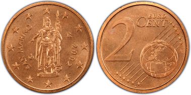 2002-R € 0.02 MS66RD