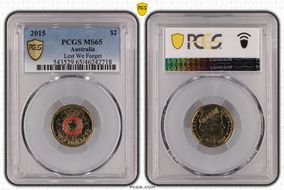 2015 $2 Lest We Forget Colorized MS65