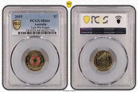 2015 $2 Lest We Forget Colorized MS64