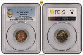 2015 $2 Lest We Forget Colorized MS66