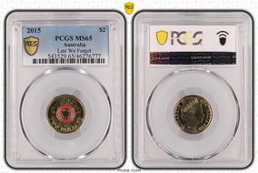 2015 $2 Lest We Forget Colorized MS65