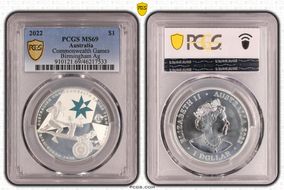 2022 $1 Commonwealth Games Birmingham Ag MS69