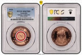 2020 $1 Qantas Centenary 1920-2020 MS67RD