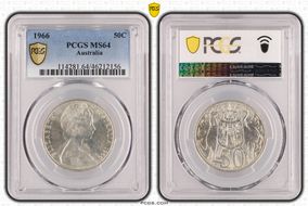 1966 50C KM-67  Ag MS64