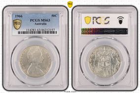 1966 50C KM-67  Ag MS63