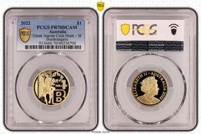2022 $1 Great Aussie Coin Hunt - 'B' Bushrangers PR70DCAM