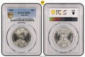 1966 50C KM-67  Ag MS65