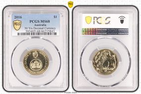 2016 $1 50 Yrs Decimal Currency MS68